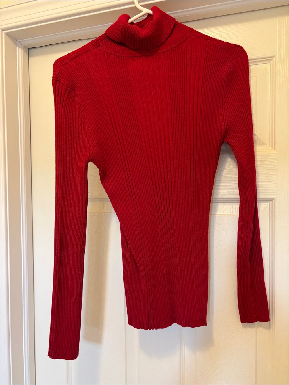 It's Our Time Red Ribbed Cowl Neck Sweater